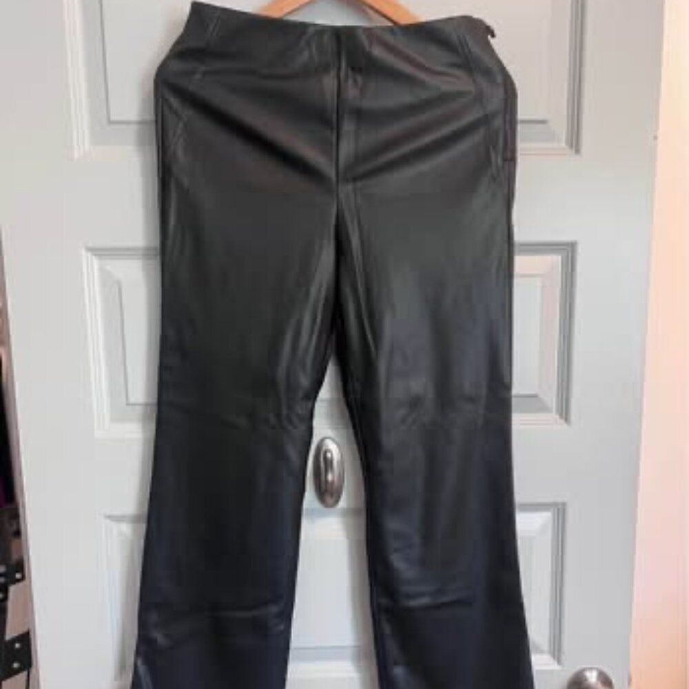 Zara Leather Cropped Pants